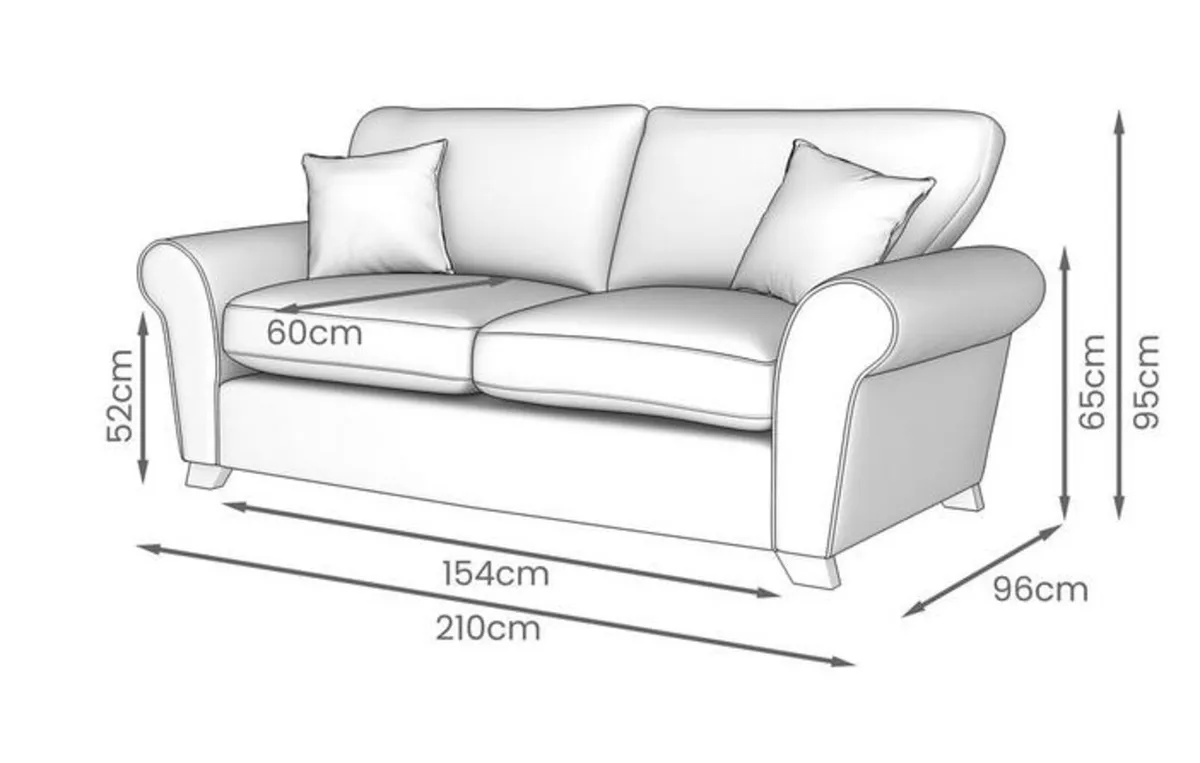 DFS Owen formal back sofa 3 seater - Image 4