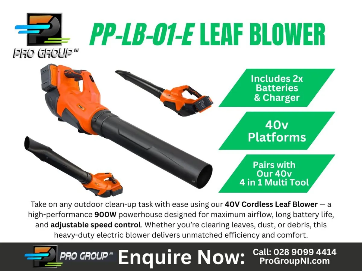 PT-LB-01 - 40V Leaf Blower with 2 Batteries - Image 1