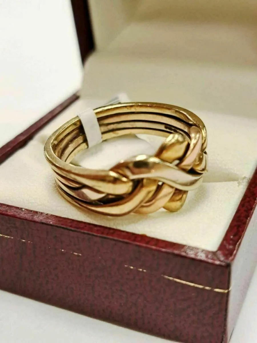 9K Gold Puzzle Ring 9CT - Image 2