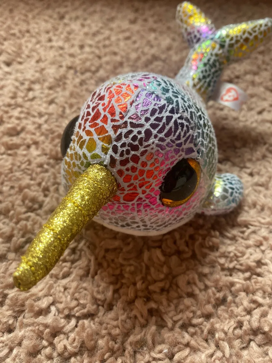 Super cute rainbow narwhal teddy - Image 1
