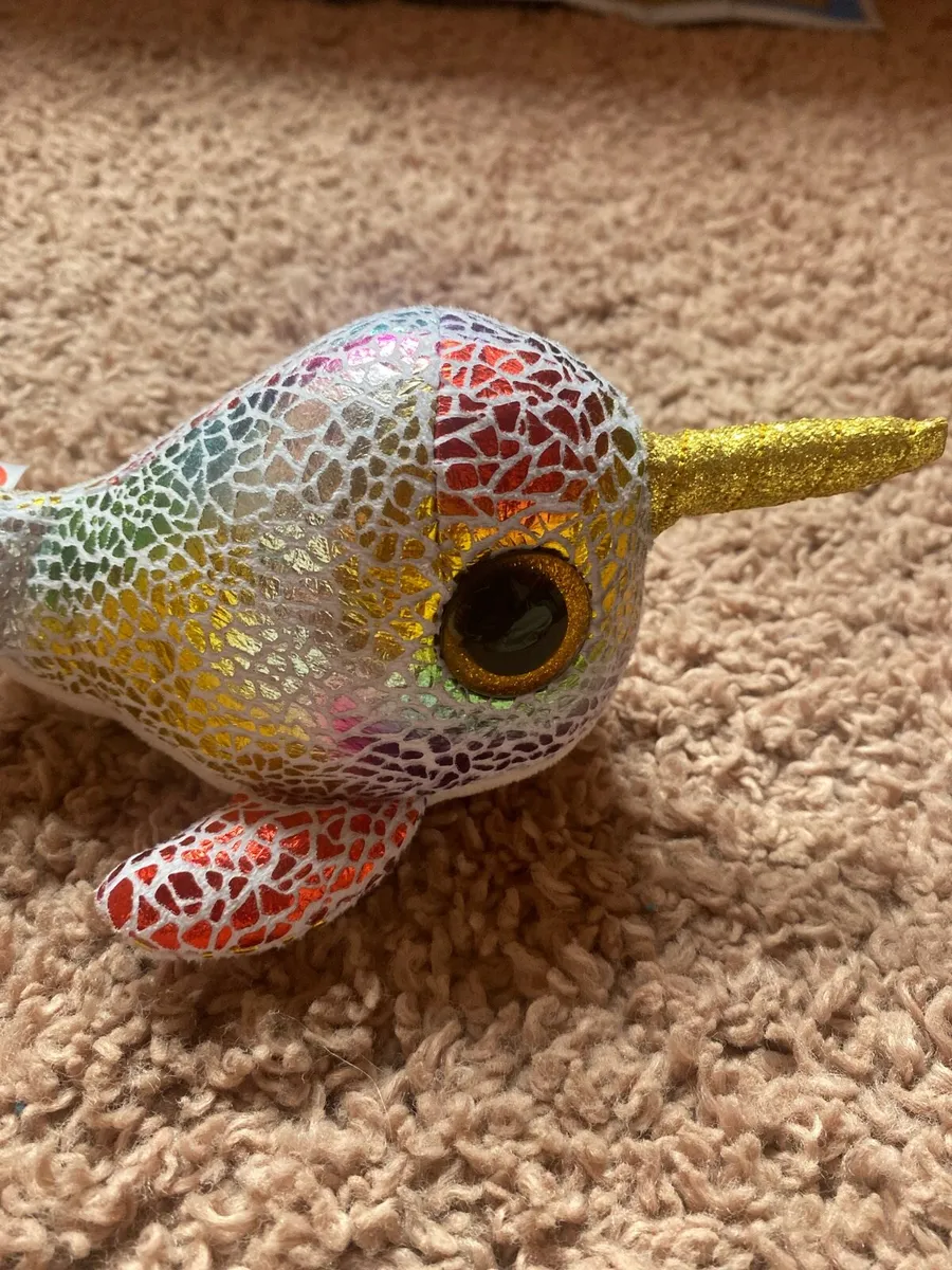 Super cute rainbow narwhal teddy - Image 3