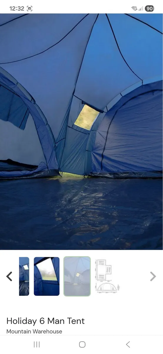 Mountain warehouse holiday 6 man tent - Image 4