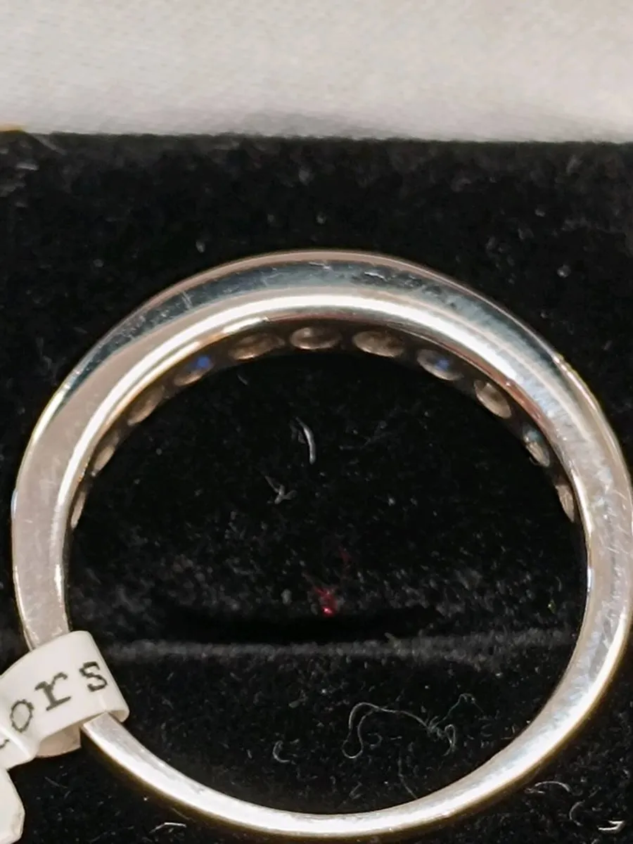 Pink Sapphire & Diamond Eternity Band,18k White G - Image 3