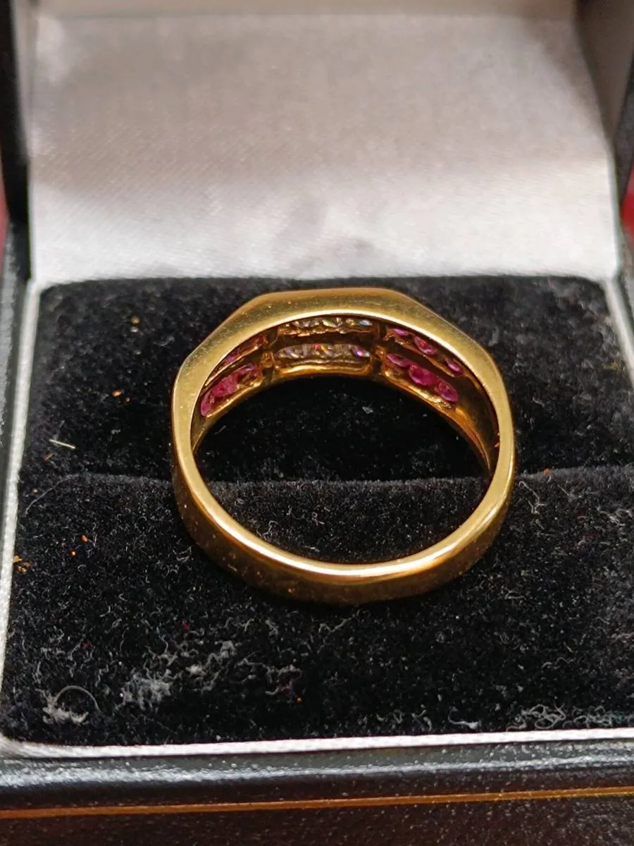 Ruby & Diamond Band, 18k Yellow Gold - Image 3