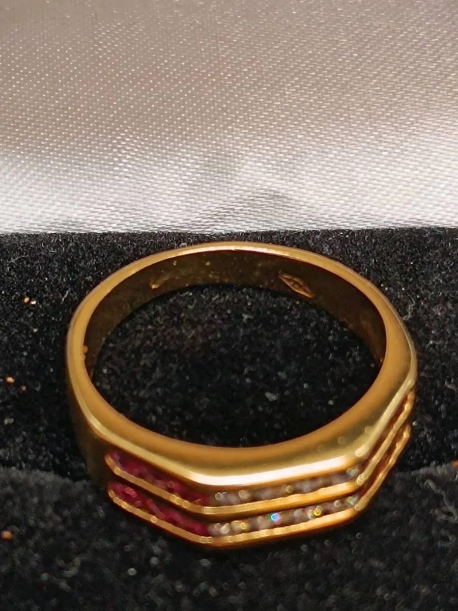 Ruby & Diamond Band, 18k Yellow Gold - Image 4