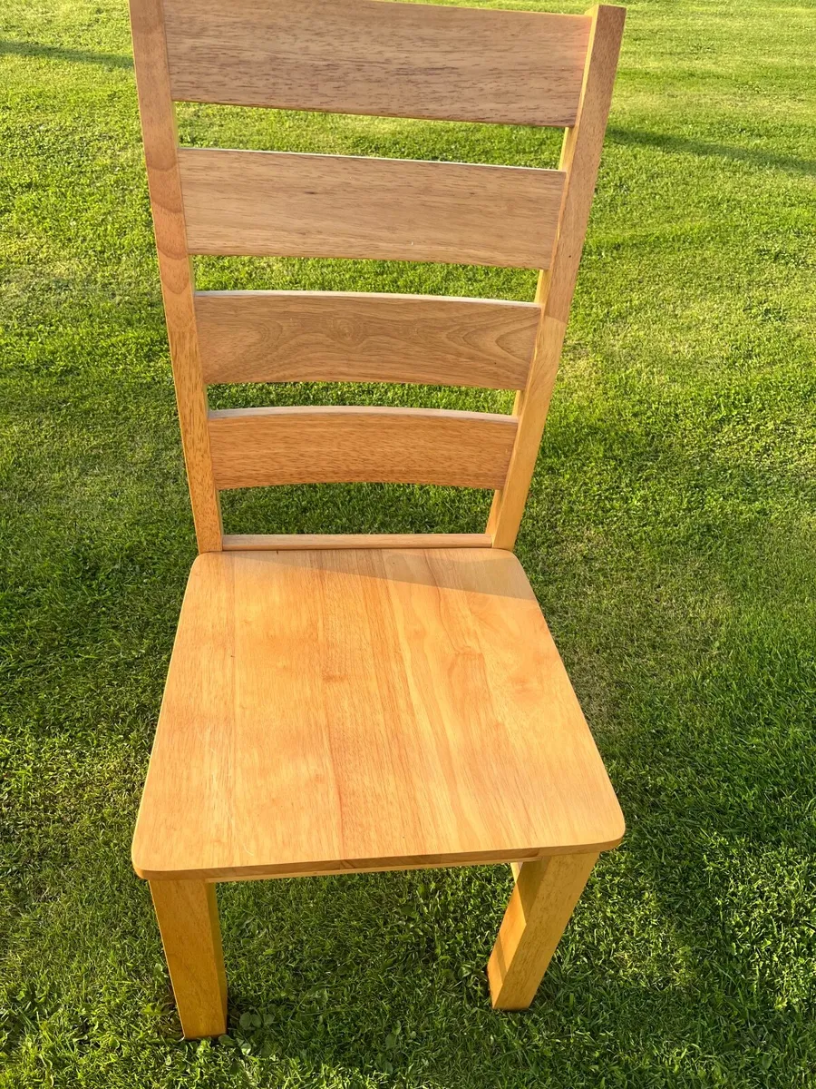 6 Oak Dining Chairs Set - Image 1