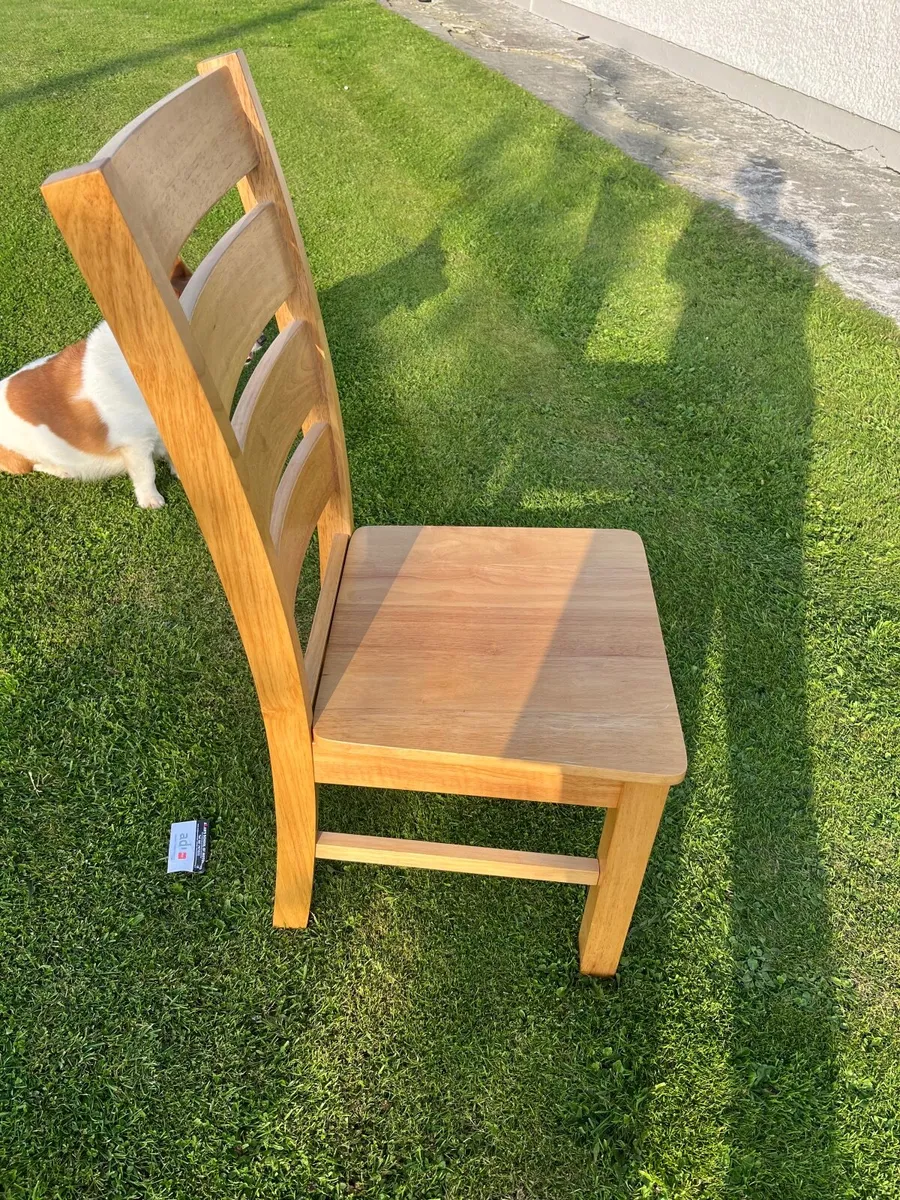 6 Oak Dining Chairs Set - Image 3