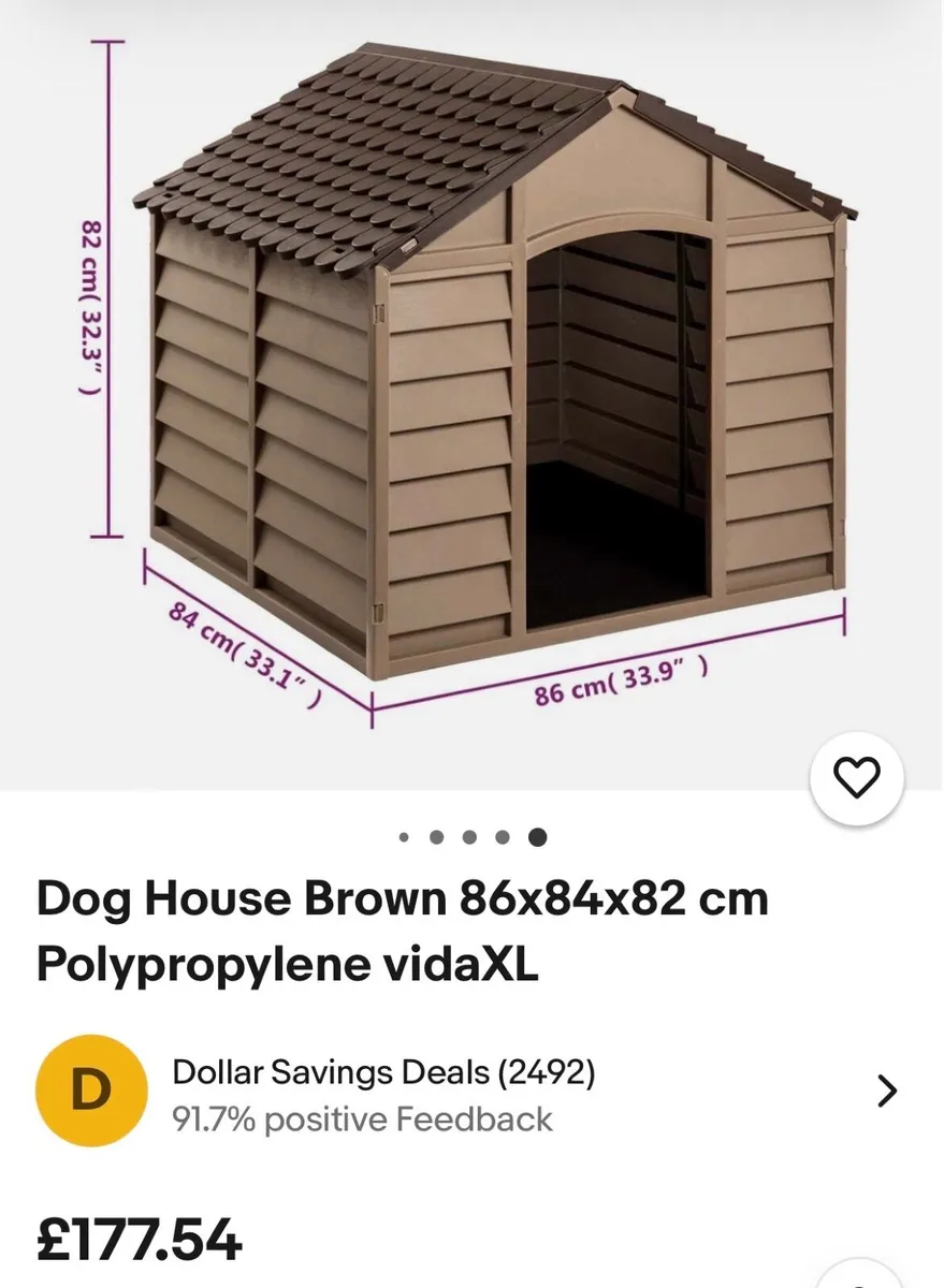 NEW Dog House - Assembled never used - Image 4