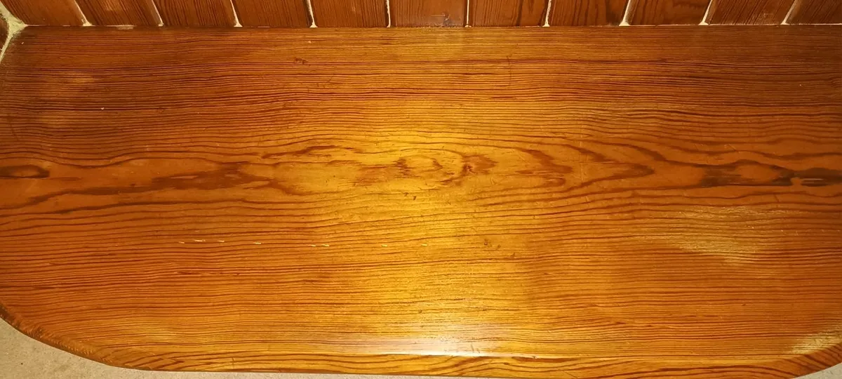 Small Pitch Pine Church Pew - Image 1