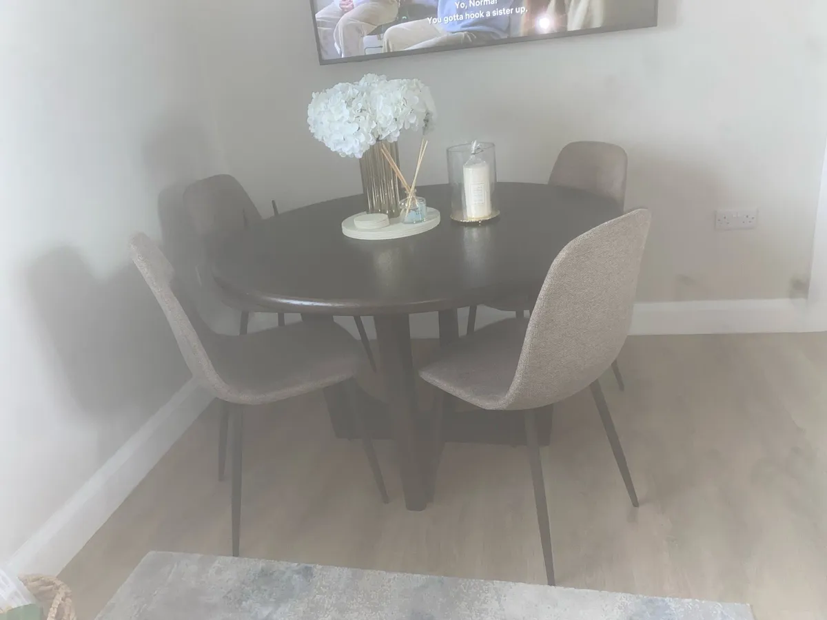 EZ LIVING dining table, coffee table & 4 chairs - Image 1