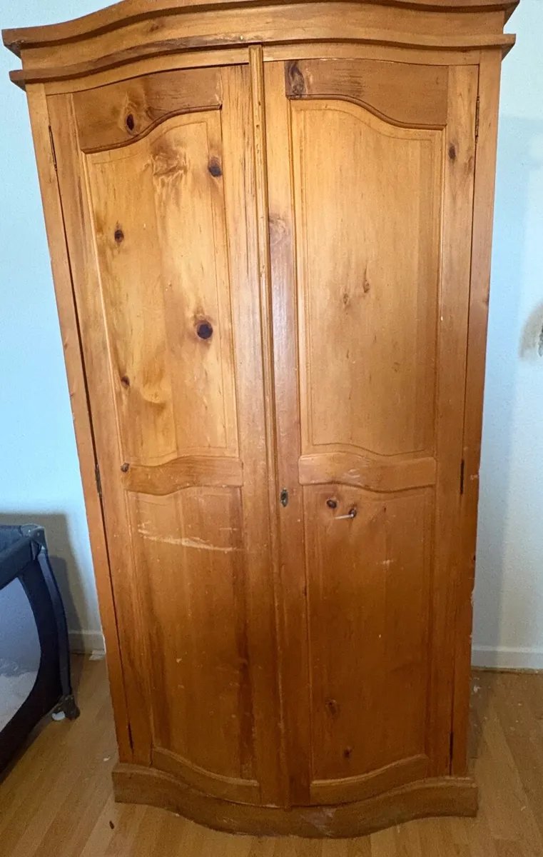 Wardrobe - bow front, solid wood - Image 2