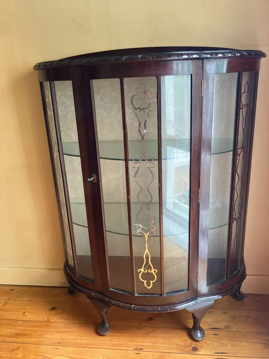 Mahogany Glass Cabinet - Image 1