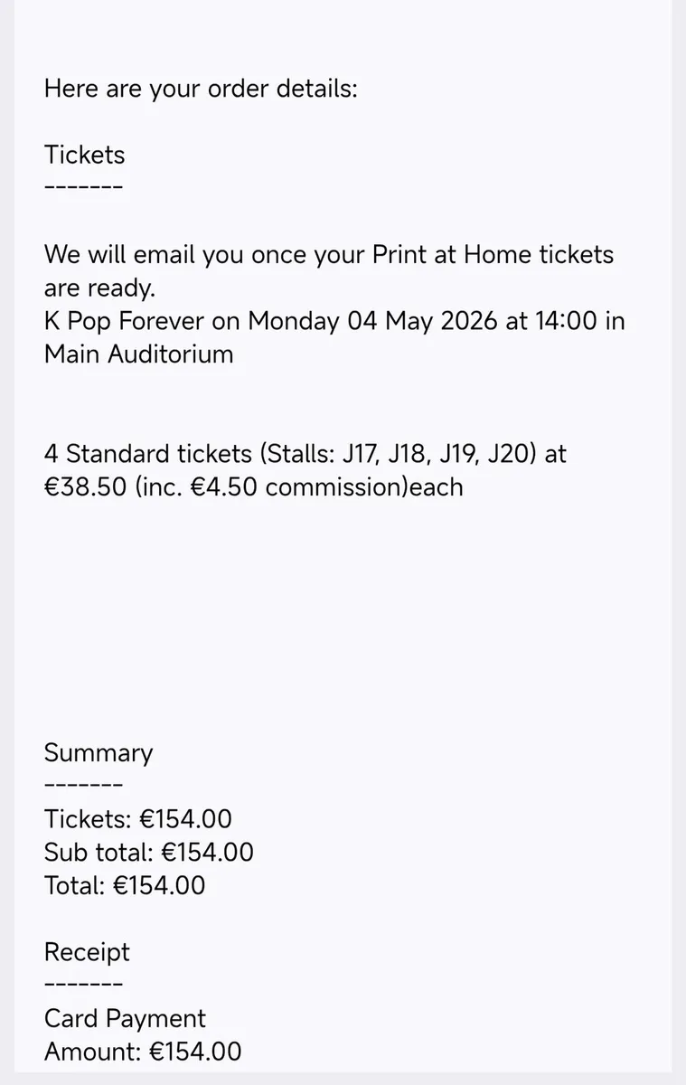 K pop forever tickets - Image 2