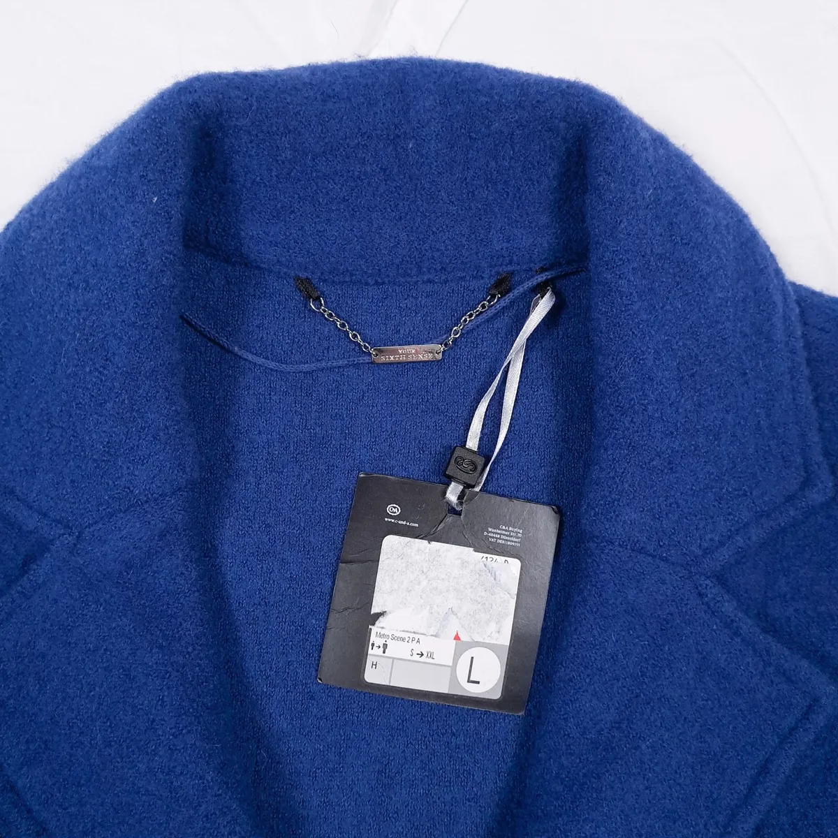 Your Sixth Sense Royal Blue Wool Jacket Blazer L - Image 2