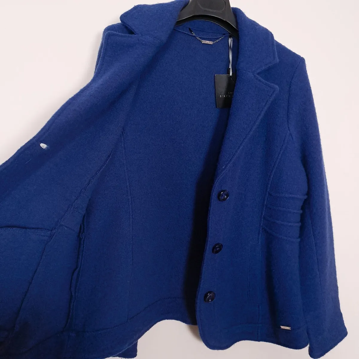 Your Sixth Sense Royal Blue Wool Jacket Blazer L - Image 4