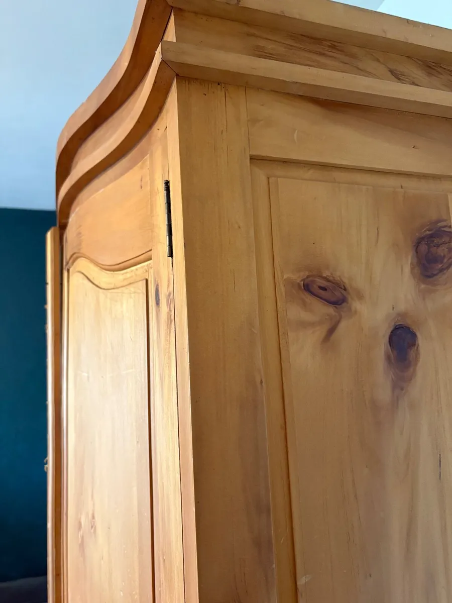 Wardrobe - bow front, solid wood - Image 4