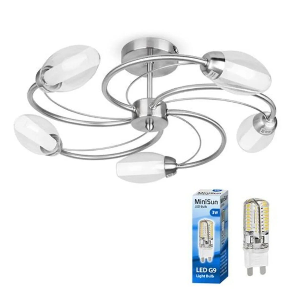 Loredana 5-Light Semi Flush Mount - Image 1