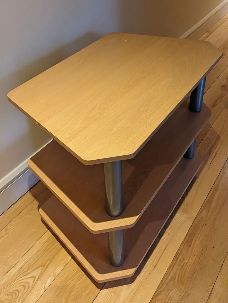 Corner TV Stand w/ shelves - Image 1