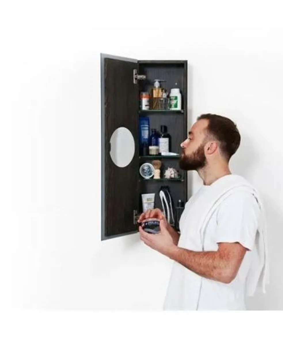 Mendocino 25cm x 80cm Surface Mount Mirror Cabinet - Image 2