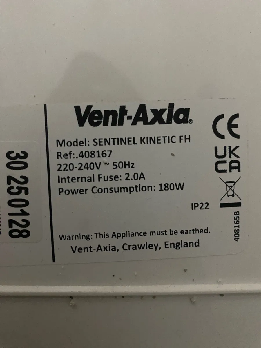 New Vent Axia sentinel Kinetic FH - Image 3