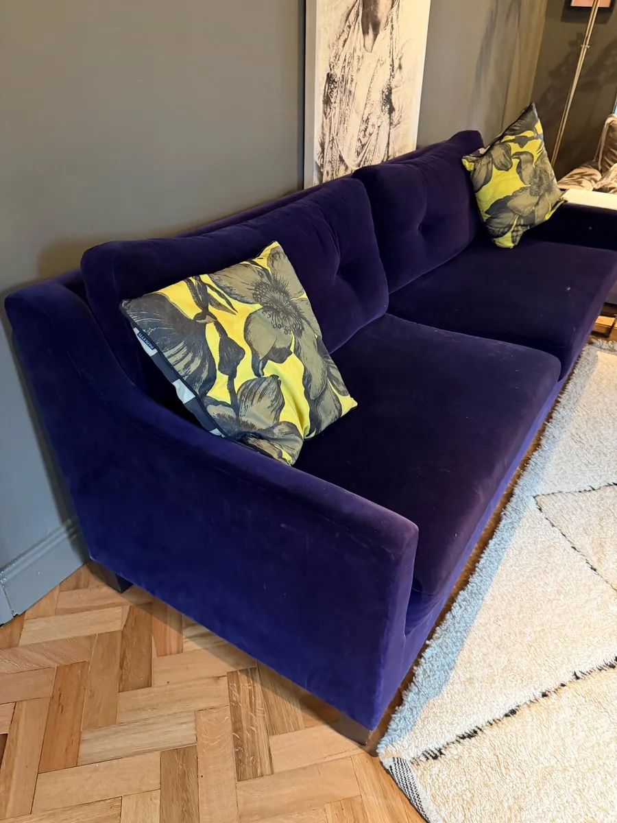 Velvet Sofa - Image 1