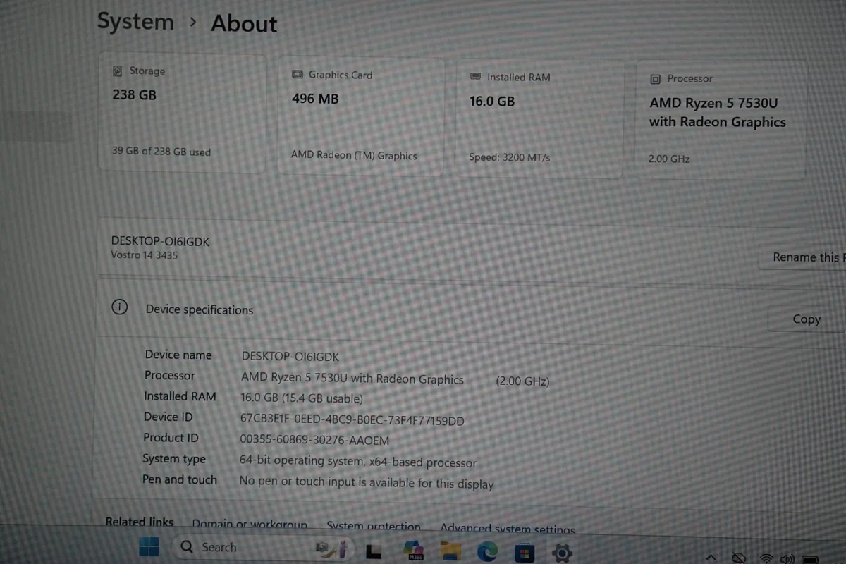 Dell Vostro 3435 | Ryzen 5 7000 Series | 16GB RAM - Image 2