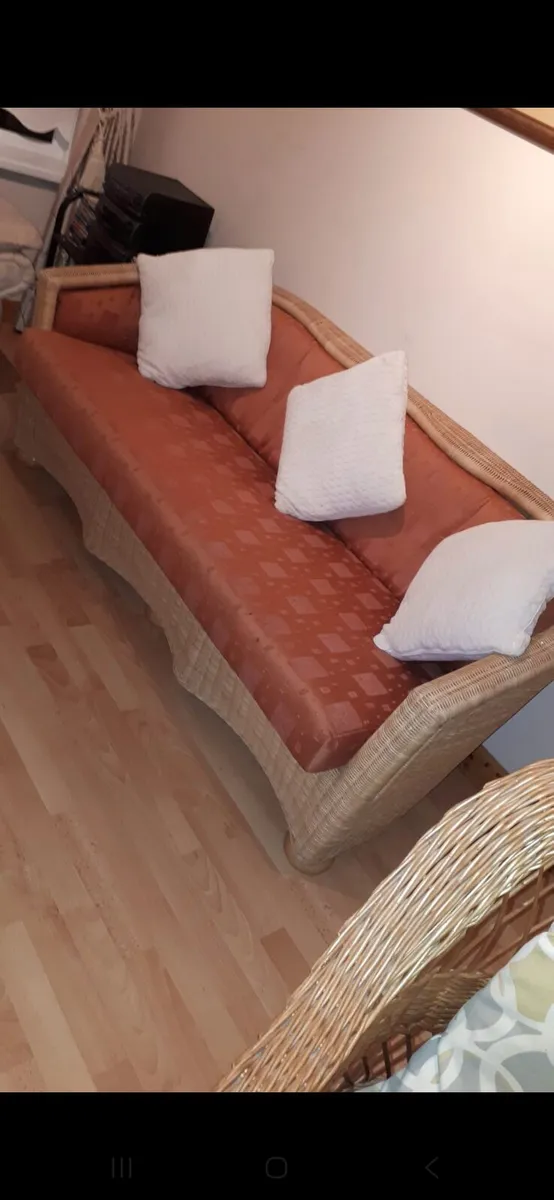 Wicker 3 Seater Sofa - Image 4