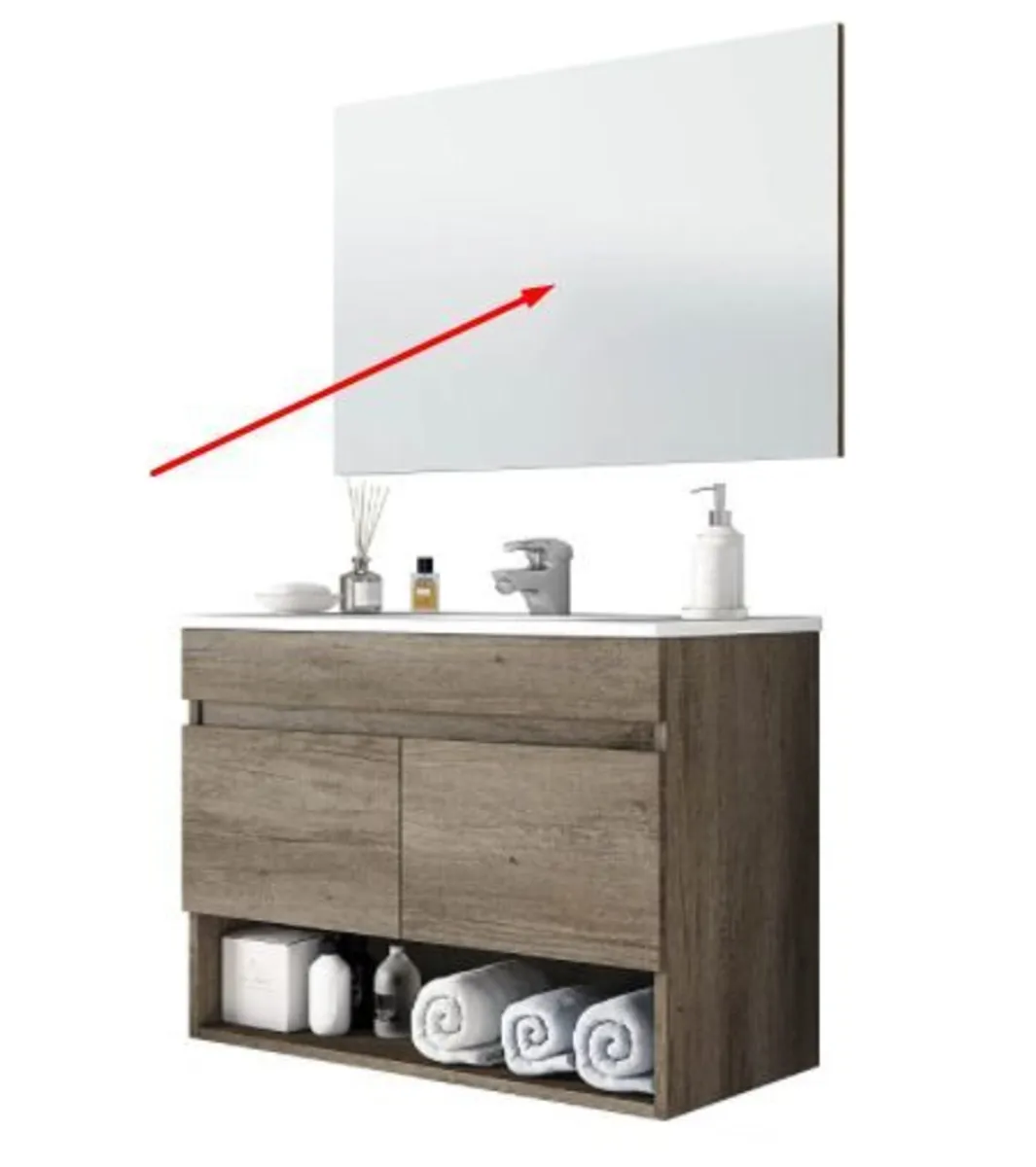 Casa Oslo Melamine Bathroom 80x45x64 cm - Image 1