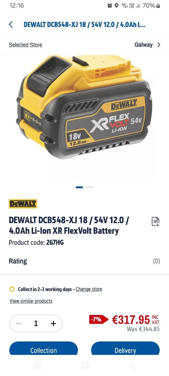 New 12Ah dewalt flexvolt battery - Image 2