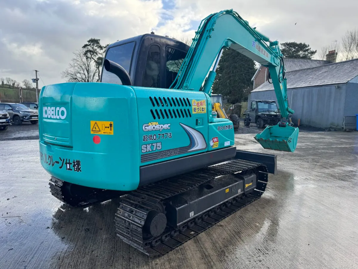 2012 Kobelco SK75 Excavator - Image 3