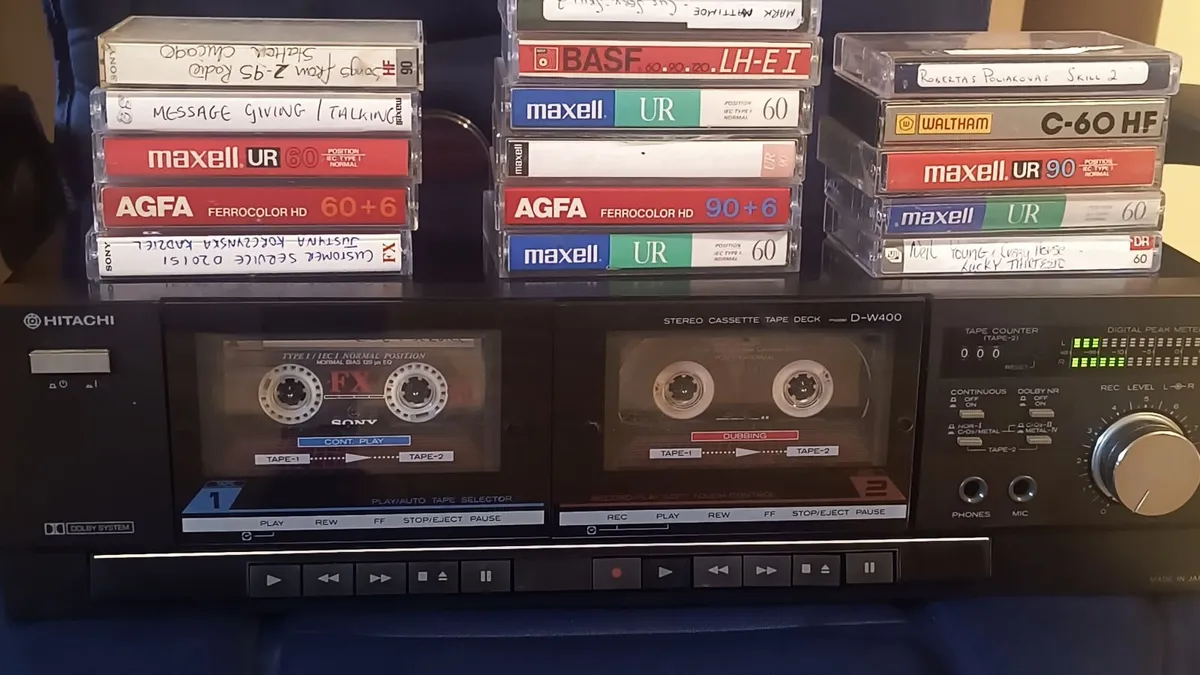 Stereo double cassette deck Hitachi D-W400 +18 tap - Image 4