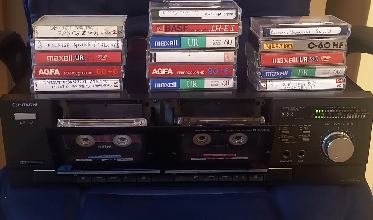 Stereo double cassette deck Hitachi D-W400 +18 tap - Image 2