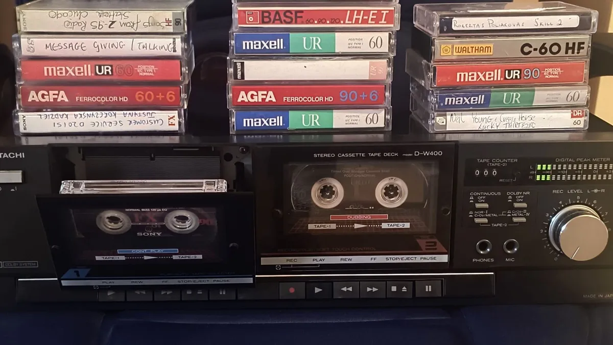 Stereo double cassette deck Hitachi D-W400 +18 tap - Image 3