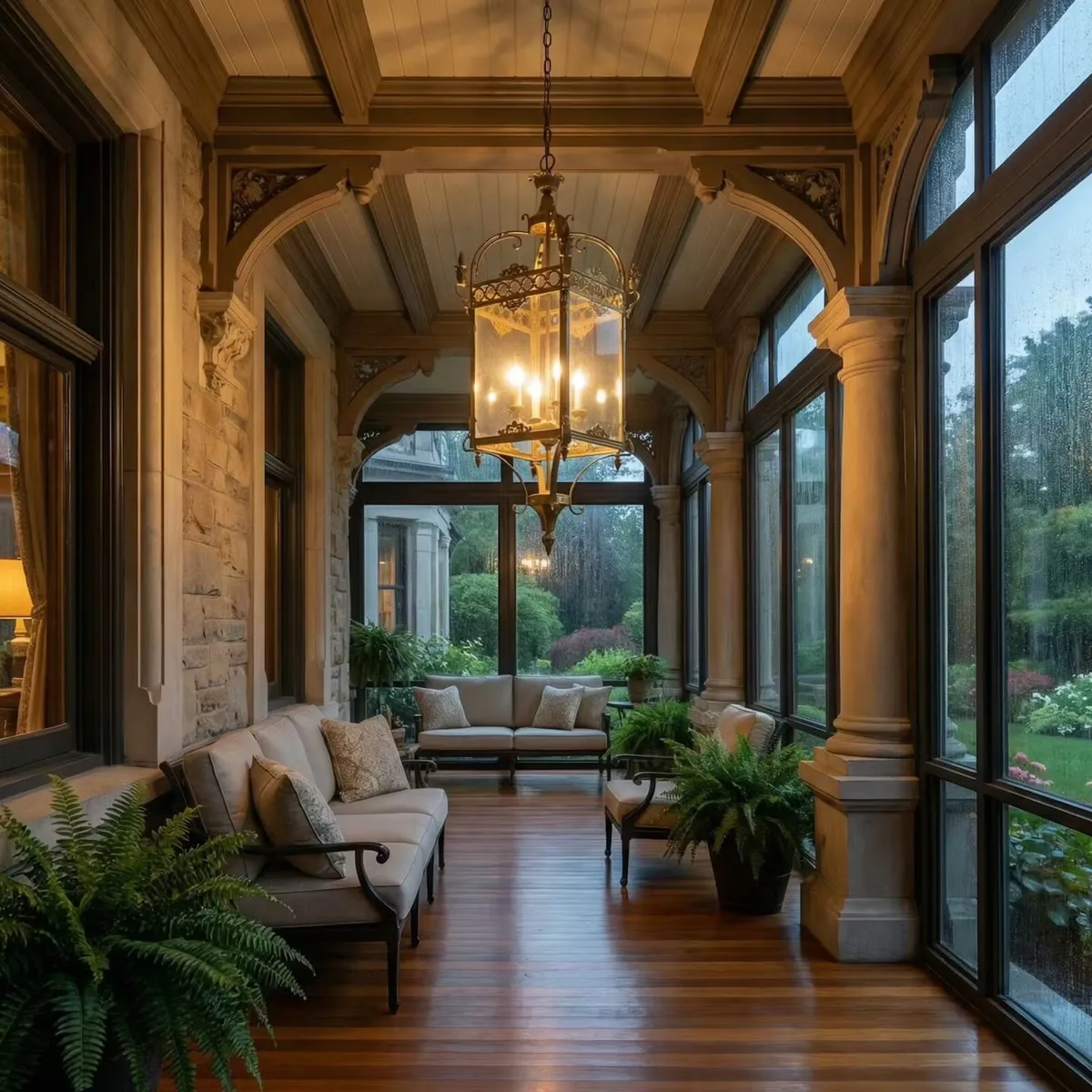 Large brass square Lantern