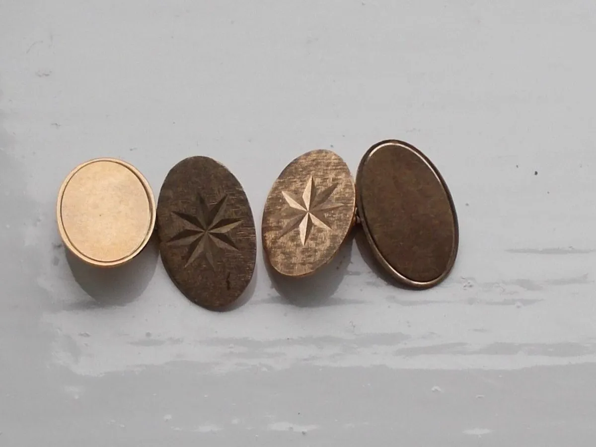 Gold Cuff Links - Image 4