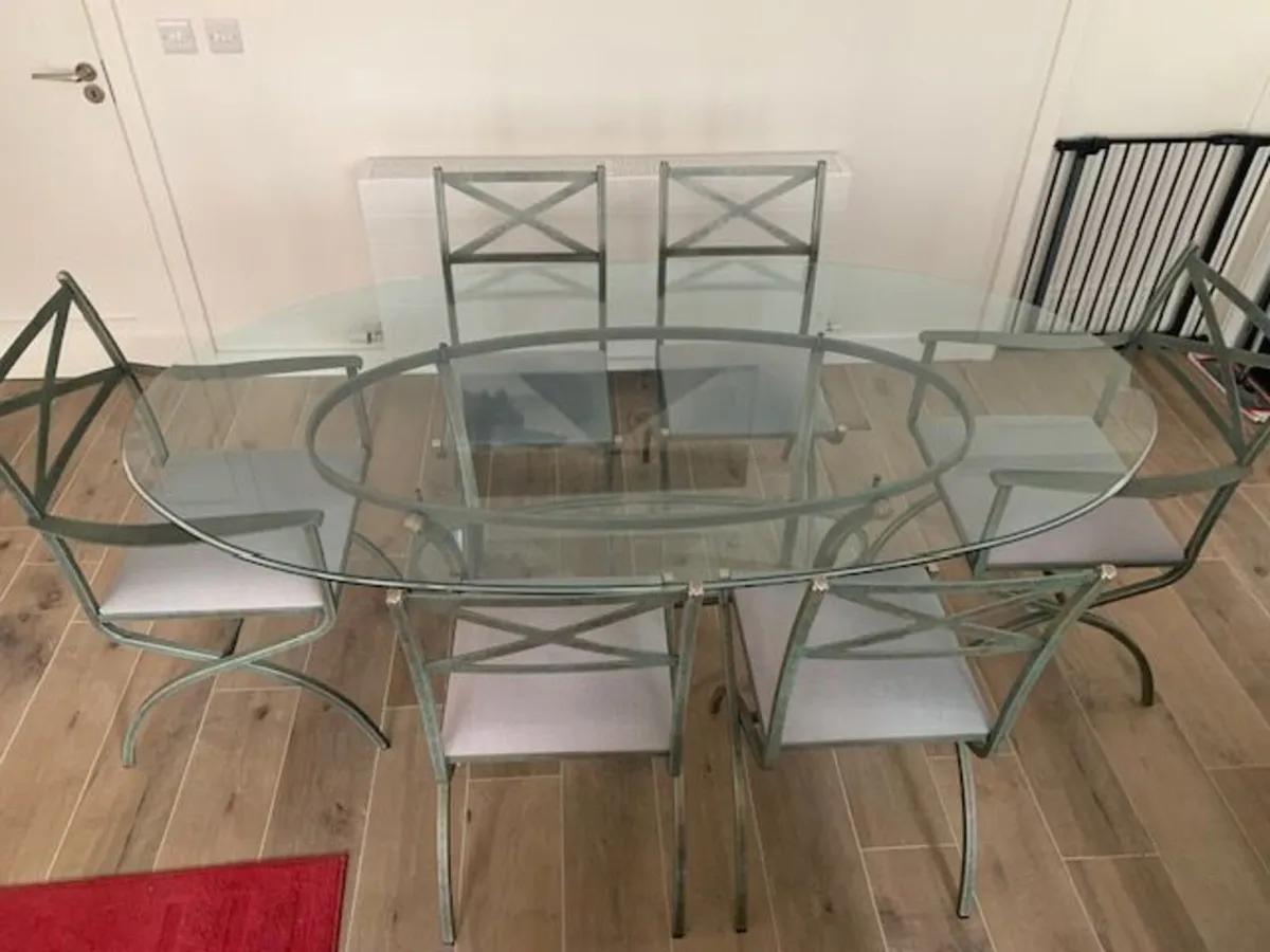 Glass Table and 6 Chairs - Image 1