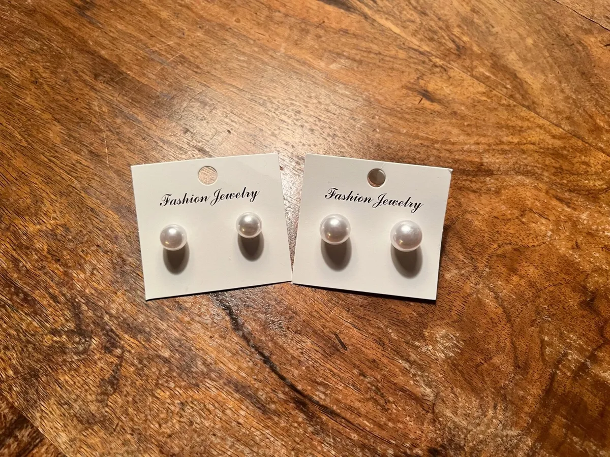 Costume Jewellery  Pearl Earrings, Bulk Sale - Image 4