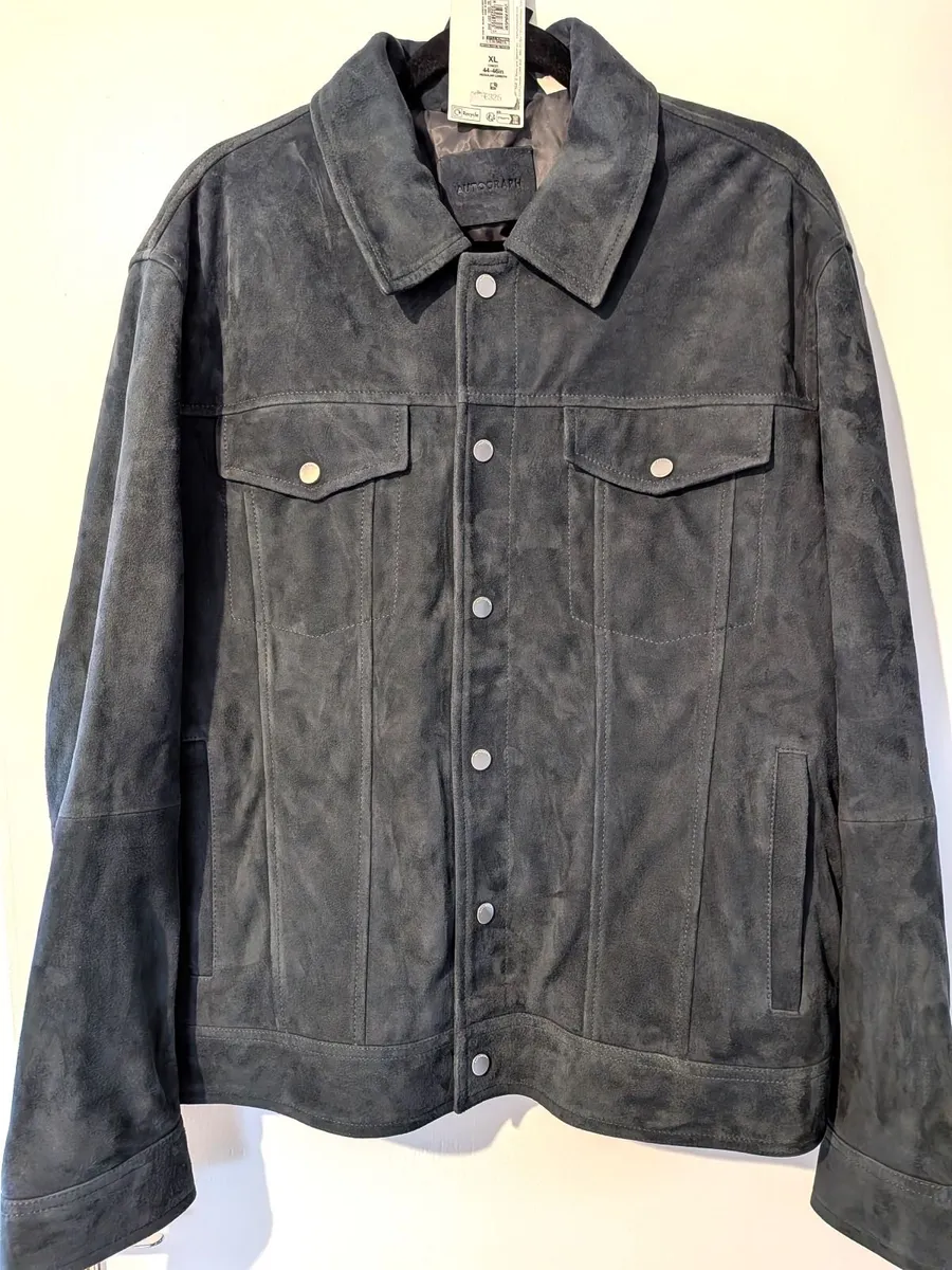 New Suede Leather Trucker Style Jacket - Image 1