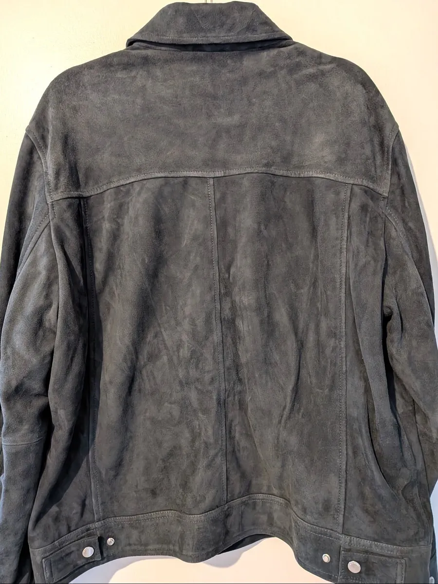 New Suede Leather Trucker Style Jacket - Image 2