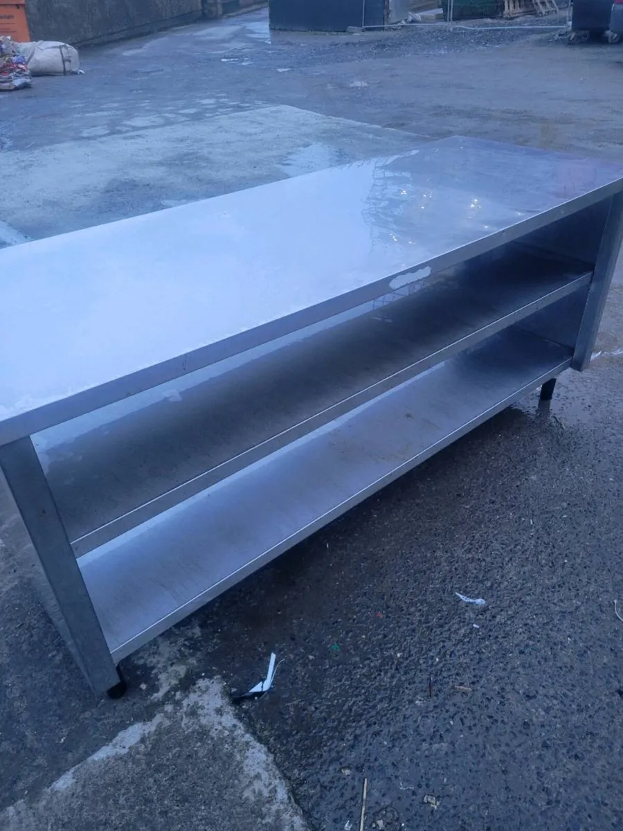 Table Stainless Steel Shelved - Image 2