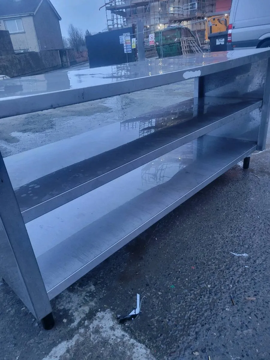 Table Stainless Steel Shelved - Image 4
