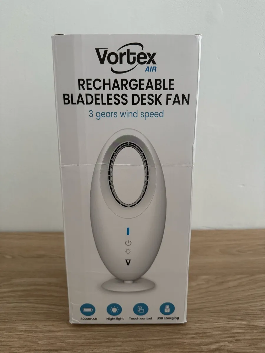 Rechargeable Bladeless Desk Fan - VORTEX AIR GO - Image 1