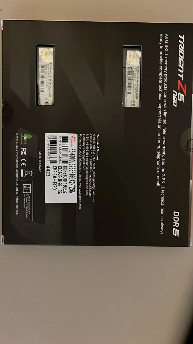 32gb (2x16gb) Ddr5 Ram. 6000mhz Cl32 Expo/xmp - Image 3