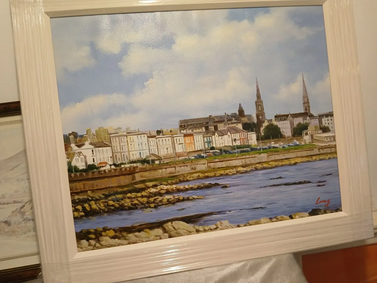 Original oil painting framed dun laoghlire... - Image 1
