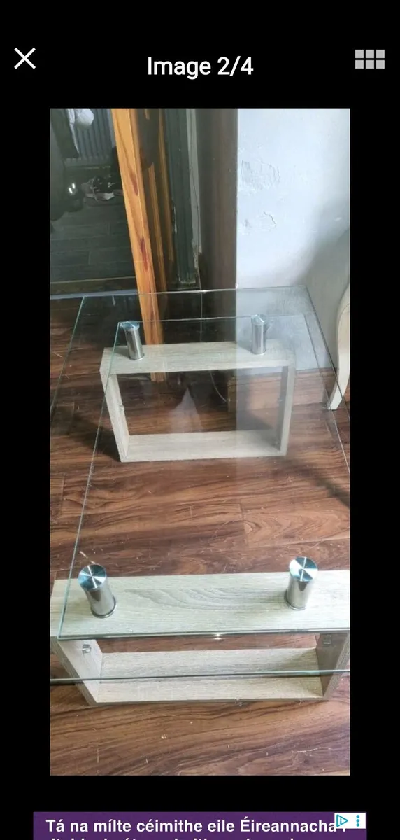 Modern glass coffee table - Image 1