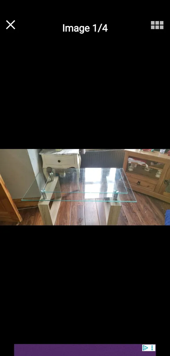 Modern glass coffee table - Image 2