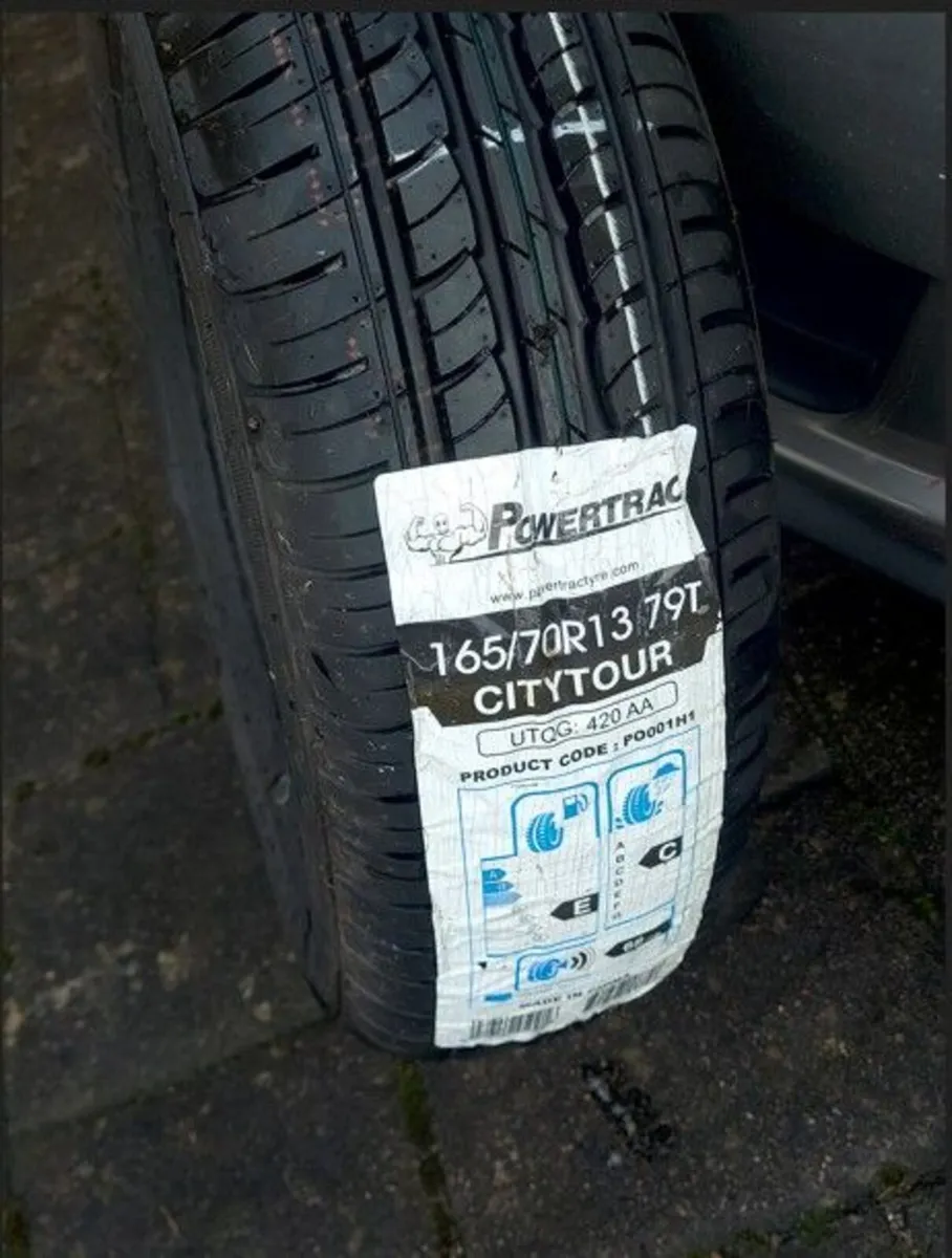 Powertrac 165/70R13 new 1 piece; Hifly 185/55R14 - Image 1