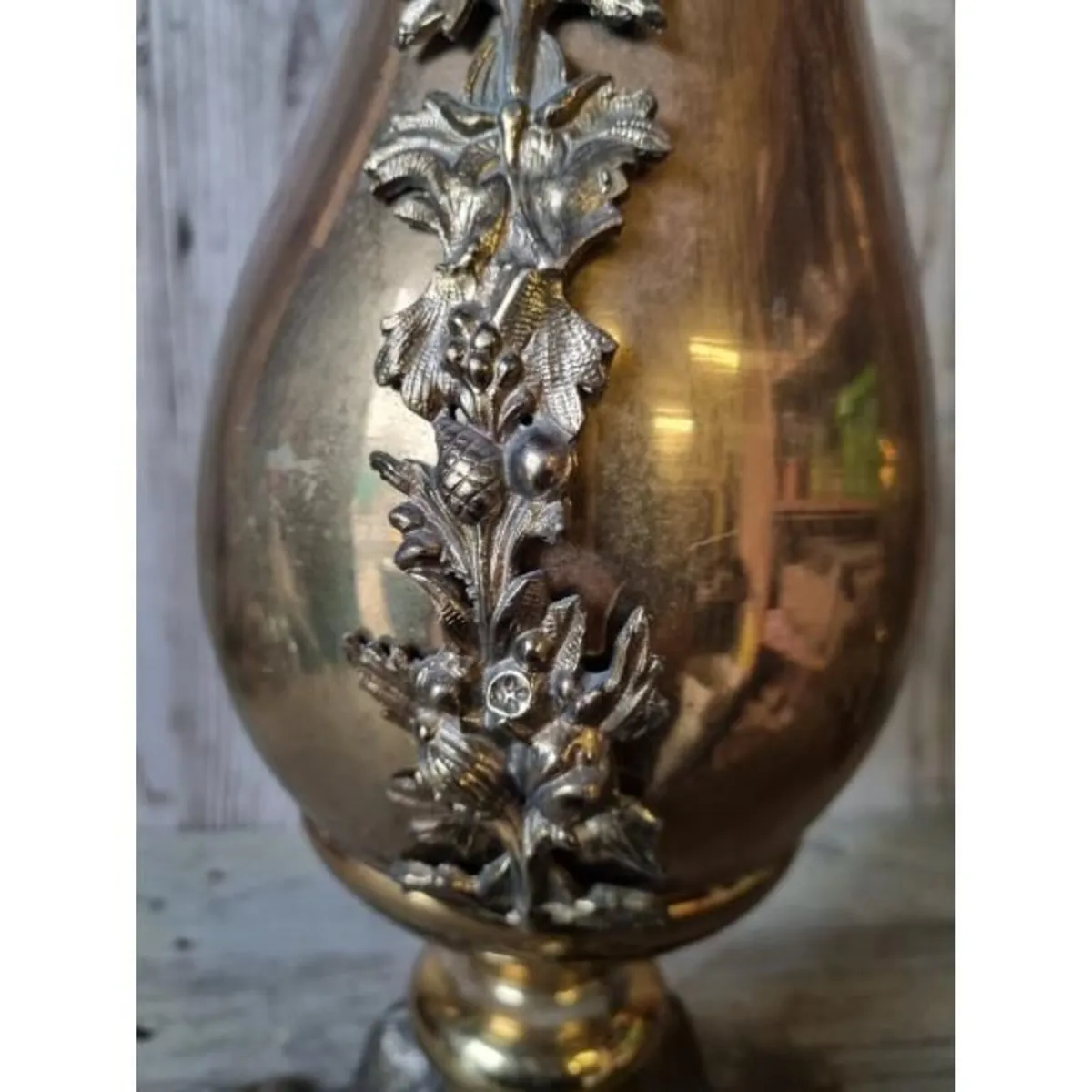 Pair of Heavy Brass Vases KAS1057 - Image 4