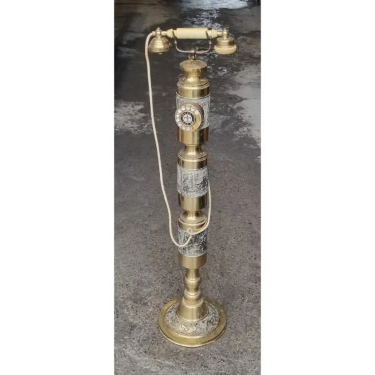 Floor Standing Brass Rotary Telephone KAS1027 - Image 1