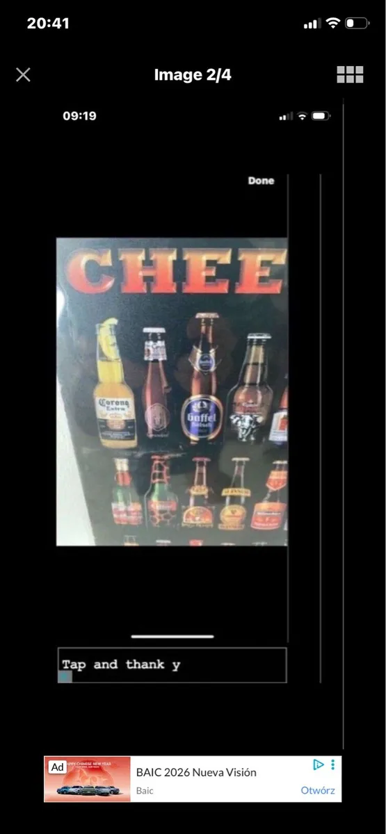 Bar Beers Metal Sign - Image 2